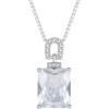 imageEmerald Cut Necklace 925 Sterling Silver Baguette Birthstone Pendant Necklace Jewelry Gifts for Women04 April  Simulated Diamond