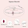 imageCross Bracelet for Women 925 Sterling Silver Infinity Butterfly Birthstone Link Bracelet Crucifix Religious Jewelry for Her07 July  Ruby