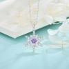 imageSnowflake Necklace for Women 925 Sterling Silver Christmas Pednant Necklace Birthstone Jewelry Gifts for Her02 February  Amethyst
