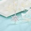 imageSnowflake Necklace for Women 925 Sterling Silver Christmas Pednant Necklace Birthstone Jewelry Gifts for Her04 April  Simulated Diamond