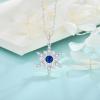 imageSnowflake Necklace for Women 925 Sterling Silver Christmas Pednant Necklace Birthstone Jewelry Gifts for Her09 September  Sapphire