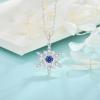 imageSnowflake Necklace for Women 925 Sterling Silver Christmas Pednant Necklace Birthstone Jewelry Gifts for Her12 December  Tanzanite