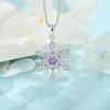 imageWomen Snowflake Necklace 925 Sterling Silver Snowflake Pendant Necklace Birthstone Jewelry Christmas Gifts for Her02 February  Amethyst