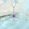 imageWomen Snowflake Necklace 925 Sterling Silver Snowflake Pendant Necklace Birthstone Jewelry Christmas Gifts for Her12 December  Tanzanite