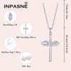 imageCross Necklace and Bracelet for Women 925 Sterling Silver Infinity Butterfly Pendant Necklace Bracelet Alexandrite June Birthstone Jewelry Set Crucifix Religious Gifts for Her