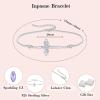 imageCross Necklace and Bracelet for Women 925 Sterling Silver Infinity Butterfly Pendant Necklace Bracelet Alexandrite June Birthstone Jewelry Set Crucifix Religious Gifts for Her