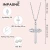 imageCross Necklace and Bracelet for Women 925 Sterling Silver Infinity Butterfly Pendant Necklace Bracelet Cubic Zirconia April Birthstone Jewelry Set Crucifix Religious Gifts for Her
