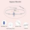 imageCross Necklace and Bracelet for Women 925 Sterling Silver Infinity Butterfly Pendant Necklace Bracelet Tanzanite December Birthstone Jewelry Set Crucifix Religious Gifts for Her