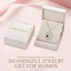 imageTree of Life Necklace 925 Sterling Silver Family Tree Pendant Birthstone Jewelry Gifts for Women01 January  Garnet