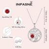 imageTree of Life Necklace 925 Sterling Silver Family Tree Pendant Birthstone Jewelry Gifts for Women01 January  Garnet