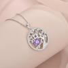 imageTree of Life Necklace 925 Sterling Silver Family Tree Pendant Birthstone Jewelry Gifts for Women02 February  Amethyst