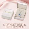 imageTree of Life Necklace 925 Sterling Silver Family Tree Pendant Birthstone Jewelry Gifts for Women03 March  Aquamarine