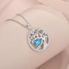 imageTree of Life Necklace 925 Sterling Silver Family Tree Pendant Birthstone Jewelry Gifts for Women03 March  Aquamarine