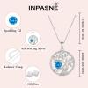 imageTree of Life Necklace 925 Sterling Silver Family Tree Pendant Birthstone Jewelry Gifts for Women03 March  Aquamarine