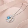 imageTree of Life Necklace 925 Sterling Silver Family Tree Pendant Birthstone Jewelry Gifts for Women03 March  Aquamarine