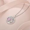 imageTree of Life Necklace 925 Sterling Silver Family Tree Pendant Birthstone Jewelry Gifts for Women10 October  Pink Tourmaline