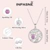imageTree of Life Necklace 925 Sterling Silver Family Tree Pendant Birthstone Jewelry Gifts for Women10 October  Pink Tourmaline