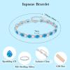imageAquamarine Jewelry Set 925 Sterling Silver Pear Shaped March Birthstone Earrings Necklace Bracelet Jewelry Gifts for Women