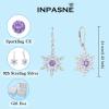 imageSnowflake Earrings for Women 925 Sterling Silver Christmas Earrings Dangle Drop Leverback Birthstone Jewelry Gifts for Her02 February  Amethyst