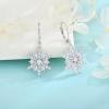 imageSnowflake Earrings for Women 925 Sterling Silver Christmas Earrings Dangle Drop Leverback Birthstone Jewelry Gifts for Her04 April  Zirconia