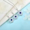 imageSnowflake Earrings for Women 925 Sterling Silver Christmas Earrings Dangle Drop Leverback Birthstone Jewelry Gifts for Her09 September  Sapphire