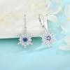 imageSnowflake Earrings for Women 925 Sterling Silver Christmas Earrings Dangle Drop Leverback Birthstone Jewelry Gifts for Her12 December  Tanzanite