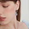 imageWomen Snowflake Earrings 925 Sterling Silver Birthstone Dangle Drop Leverback Earrings Christmas Gifts for Her02 February  Amethyst