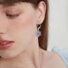 imageWomen Snowflake Earrings 925 Sterling Silver Birthstone Dangle Drop Leverback Earrings Christmas Gifts for Her09 September  Sapphire