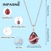 imageGarnet Jewelry Set 925 Sterling Silver Pear Shaped January Birthstone Earrings Necklace Bracelet Jewelry Gifts for Women