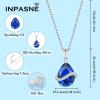 imageSapphire Jewelry Set 925 Sterling Silver Pear Shaped September Birthstone Earrings Necklace Bracelet Jewelry Gifts for Women