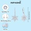 imageSnowflake Jewelry Set for Women 925 Sterling Silver Cubic Zirconia Christmas Necklace Earrings April Birthstone Jewelry Gifts for Her