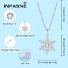 imageSnowflake Jewelry Set for Women 925 Sterling Silver Cubic Zirconia Christmas Necklace Earrings April Birthstone Jewelry Gifts for Her