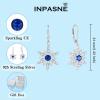 imageSnowflake Jewelry Set for Women 925 Sterling Silver Sapphire Christmas Necklace Earrings September Birthstone Jewelry Gifts for Her
