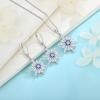 imageSnowflake Jewelry Set for Women 925 Sterling Silver Tanzanite Christmas Necklace Earrings December Birthstone Jewelry Gifts for Her