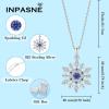imageSnowflake Necklace Earrings 925 Sterling Silver Tanzanite December Birthstone Jewelry Set Christmas Gifts for Her