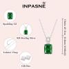 imageEmerald Cut Necklace Earrings Set 925 Sterling Silver Emerald Jewelry Set May Birthstone Jewelry Gifts for Women