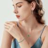 imageEmerald Jewelry Set 925 Sterling Silver Pear Shaped May Birthstone Earrings Necklace Bracelet Jewelry Gifts for Women