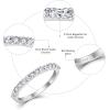 image925 Sterling Silver Stackable Birthstone Ring for Women Eternity Baguette Gemstone Ring for Her Size 51004 April  Zirconia
