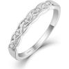 imageInfinity Celtic Knot Ring 925 Sterling Silver Twisted Knot Birthstone Ring Statement Rings for Women Size 51004 April  Zirconia