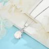 image:imageInpasne Birthstone Necklace for Women 925 Sterling Silver Oval Cut Cubic Zirconia Pendant Jewelry for Her10 October  Opal