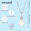 image:imageInpasne Birthstone Necklace for Women 925 Sterling Silver Oval Cut Cubic Zirconia Pendant Jewelry for Her10 October  Opal
