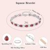 image:imageInpasne Birthstone Tennis Bracelet for Women 925 Sterling Silver Pear Shaped Gemstone Jewelry Gifts for Her01 January  Garnet