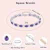 image:imageInpasne Birthstone Tennis Bracelet for Women 925 Sterling Silver Pear Shaped Gemstone Jewelry Gifts for Her02 February  Amethyst
