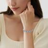image:imageInpasne Birthstone Tennis Bracelet for Women 925 Sterling Silver Pear Shaped Gemstone Jewelry Gifts for Her03 March  Aquamarine