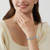 image:imageInpasne Birthstone Tennis Bracelet for Women 925 Sterling Silver Pear Shaped Gemstone Jewelry Gifts for Her03 March  Aquamarine