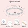 image:imageInpasne Birthstone Tennis Bracelet for Women 925 Sterling Silver Pear Shaped Gemstone Jewelry Gifts for Her04 April  Zirconia