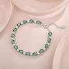 image:imageInpasne Birthstone Tennis Bracelet for Women 925 Sterling Silver Pear Shaped Gemstone Jewelry Gifts for Her05 May  Emerald