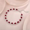 image:imageInpasne Birthstone Tennis Bracelet for Women 925 Sterling Silver Pear Shaped Gemstone Jewelry Gifts for Her07 July  Ruby