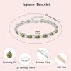 image:imageInpasne Birthstone Tennis Bracelet for Women 925 Sterling Silver Pear Shaped Gemstone Jewelry Gifts for Her08 August  Peridot