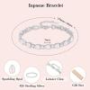 image:imageInpasne Birthstone Tennis Bracelet for Women 925 Sterling Silver Pear Shaped Gemstone Jewelry Gifts for Her10 October  Opal